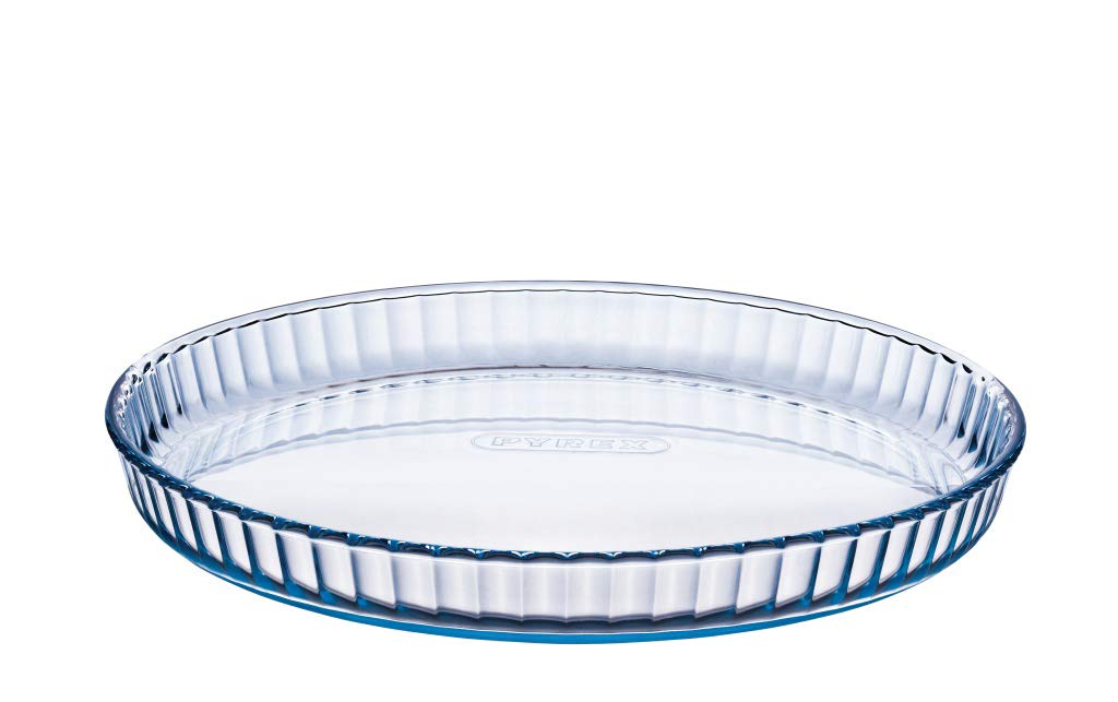 Pyrex Prep & Bake Glass Fluted Flan Tart Dish - High Heat Resistance Borosilicate Glass - 27.8 x 3.5 cm, 1.4 litres