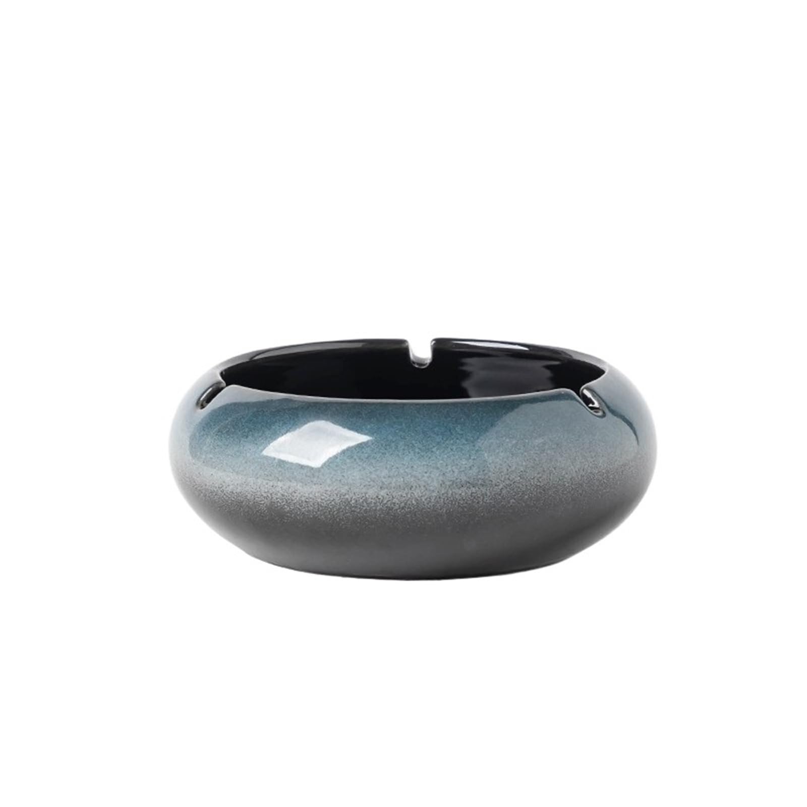 Practical ashtray Home-use Gradient Color Tape Slot Ashtray Ceramic Windproof Office Desktop Decorative Ornament(?????)