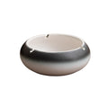 Practical ashtray Household Frosted Ceramic Ashtray with Slot Windproof Suitable for Office Desktop Decoration(?????)