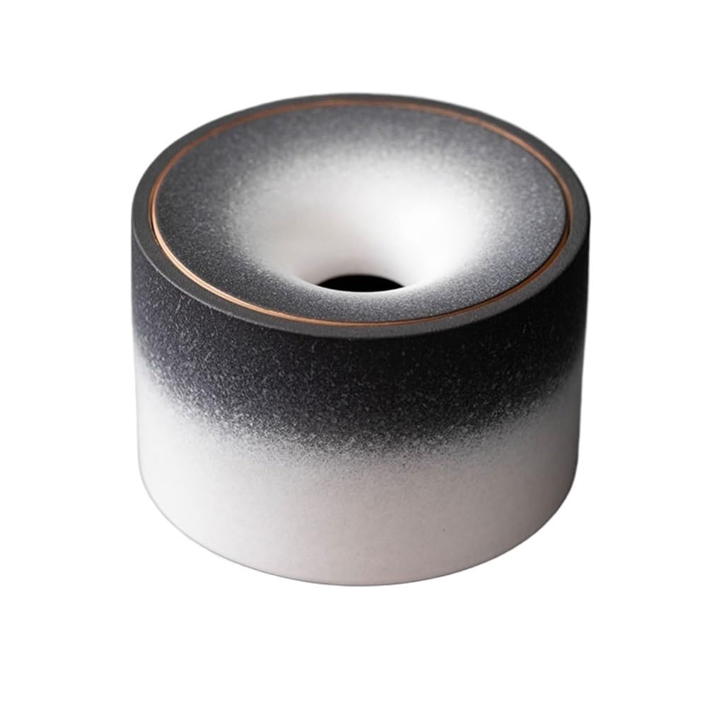 Practical ashtray Ceramic Gradient Color Ashtray with Funnel Type Lid Desktop Frosted Feel