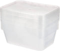MOMENT 10 Pack Disposable Lunch Box, Plastic Meal Prep Food Containers with Lid Rectangular, 1000ml 1 Compartment Bento Box Take Away Containers Kitchen Food Storage Microwave Safe, Clear