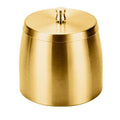 Cigarette Ashtray with Lid, Stainless Steel Covered Windproof Ash Tray for Indoor Outdoor Patio Home Office Living Room Hotel (Gold)