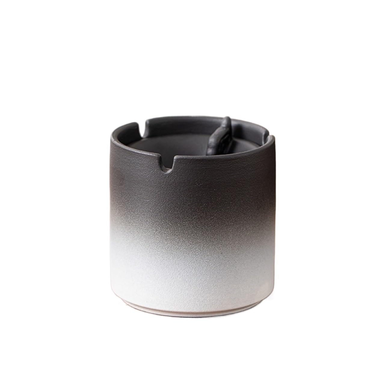 Practical ashtray Large-sized Funnel-shaped Ashtray with Lid Suitable for Home and Office Use Solid Color Windproof Chinese Style