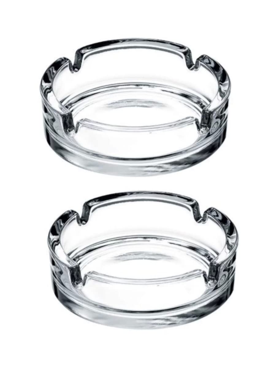 Pasabahce Bistro Oval Clear Ashtray 11 cm 2 Pieces