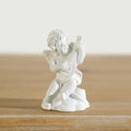 Roman Resin Plays The Pipa Angel Candles Holder Home Decor Column Desktop Decorations Home Accessories (White)