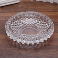 Orchid Heavy Duty Glass Ashtray, Clear Crystal Ash Tray for Bar, Home, Table Top Desktop Tray For Office, & Outdoor Use, Heat-Resistant Cigarette Ash Holder, Easy-to-Clean Smoking Accessory (YG1008)