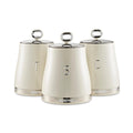 GEEPAS 3-Piece Tea Coffee Sugar Canisters Set | 1.4L Airtight Stainless Steel Lids & Durable Carbon Steel Body | Kitchen Storage Canisters Keeps Contents Fresh Aromatic & Flavourful | Black Retrovive