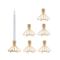 Hosley® Gold Metal Taper Candle Holder 3 Inch High Set of 6. Ideal Gift for Wedding Party Special Occasion or as a Candle Holder