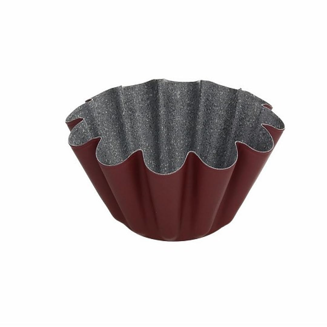 Tognana Porcellane W444422GGBo Mould (Pudding Basin, Other, Fluted Surface, Grey, Red, Carbon Steel, Italy)