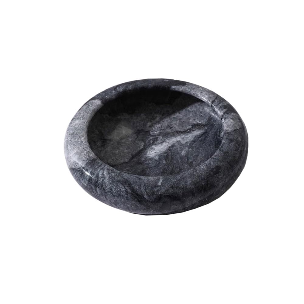 Practical ashtray Marble Material Ashtray Round Decoration Indoor Outdoor Desktop for Homes Courtyards Terraces or Home(????)
