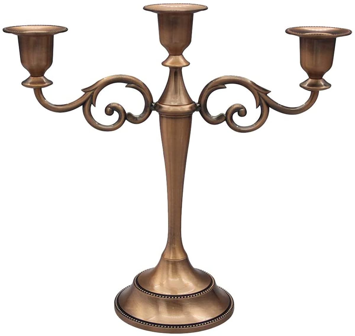 European Vintage Candlestick 3 Arm Candlestick Candlestick Candlestick Easy To and Perfect for Romantic Wedding Decorations.-Braun