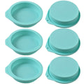 Newk Silicone Round Cake Mold, 6 Packs 4 Inch Silicone Disc Like Mold for Baking Cake, Resin Coaster, Layer Cakes, Cheese Cakes, Rainbow Cakes – 4"