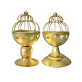 ARFUKA Candle Holder Decorative Candle Warmer Lantern Brass Star Hollow Gold Votive Candle Holders Tea Light Holders for Christmas, Wedding, Table Centerpiece, Home Decoration Pack of 2