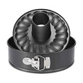 HOME MAKER SPRING FORM W/2 BASES 18 CM, Black