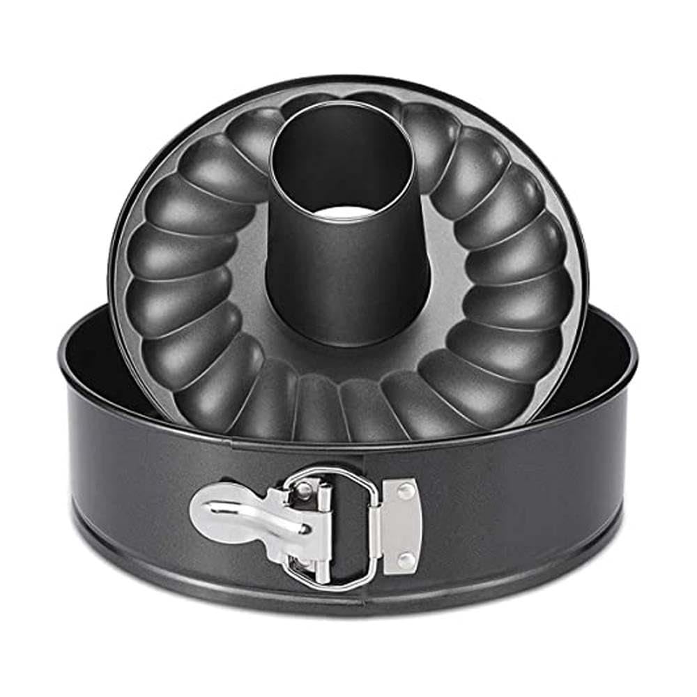 HOME MAKER SPRING FORM W/2 BASES 18 CM, Black