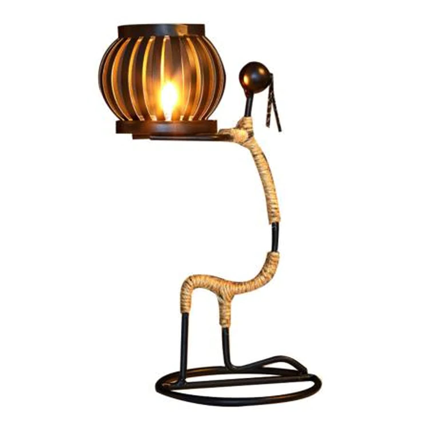 LIFEHAXTORE Iron Candle Holder | Handmade Figurines | Home Decor Accessories (Multicolor, Pack of 1)