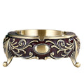 Practical ashtray Golden Ashtray Metal Material Unique Pattern for Office Hotel Living Room Desktop