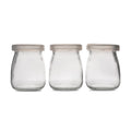 Transparent Glass Storage Jars with Airtight Lids – Set of 3, 100 ml Multipurpose Food Jars for Spices, Condiments, Snacks, Pantry & Fridge Use, Glass Storage Container for Kitchen & Home Uses