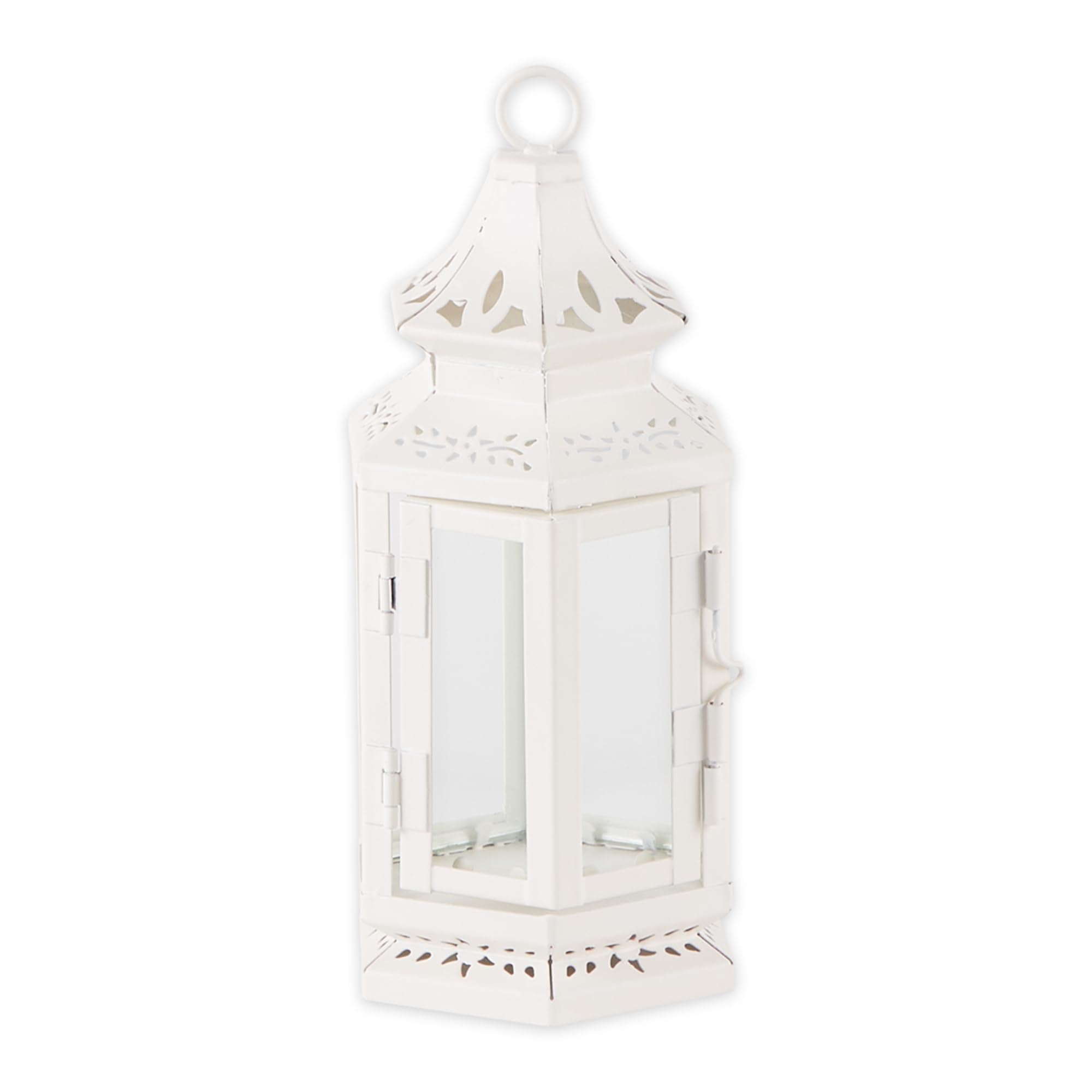 Gifts & Decor Victorian Lantern Candle Holder, Small, White