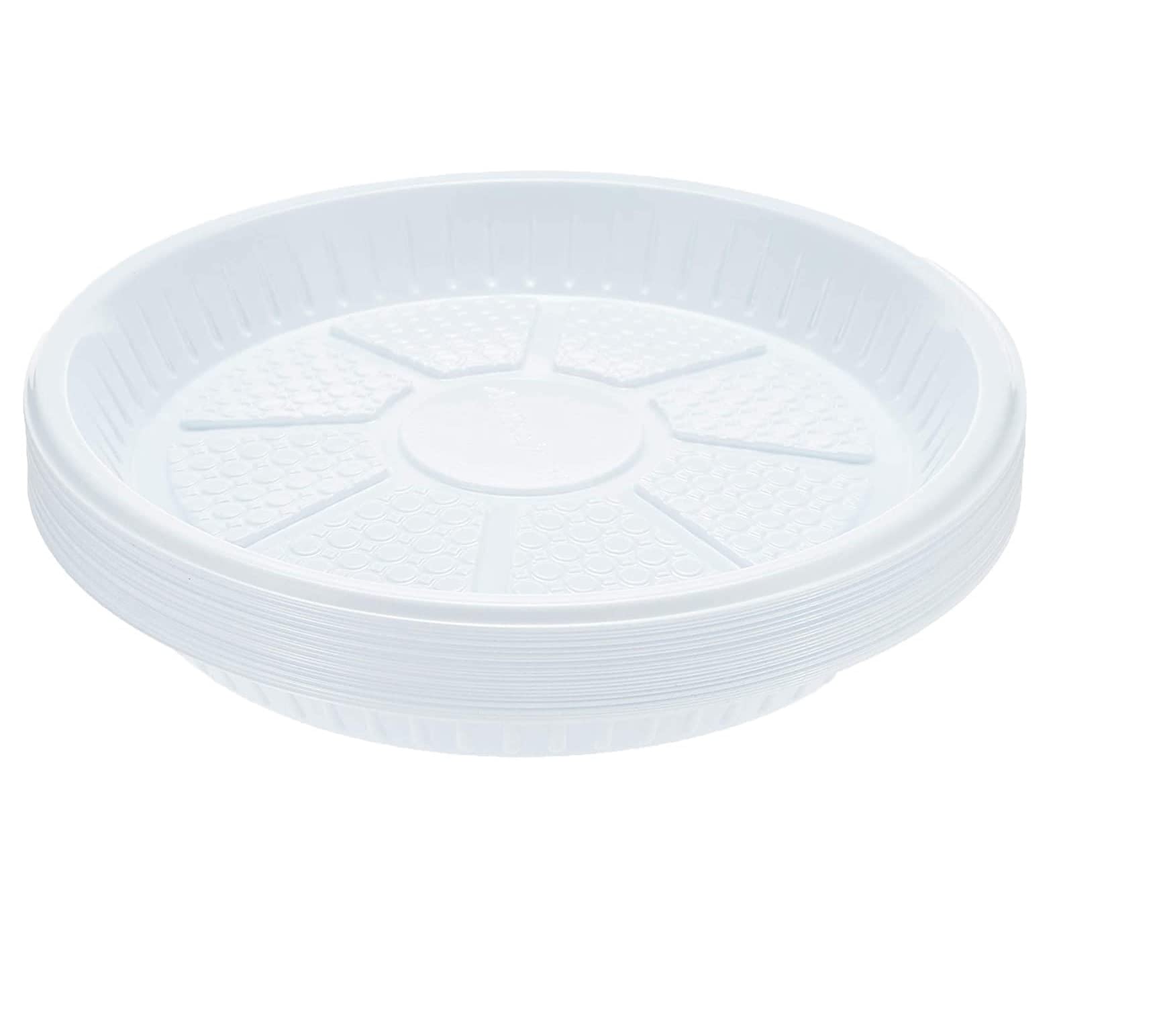 Vsell24™ 100pack 9 Inch Disposable Plastic Plates for Tableware Birthday Parties Office Home Events Camping 22Cm