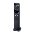 Standing Ashtray Iron Baked Ename Standing Trash Can with Ashtray for Hotel Lobby Street Square Patio