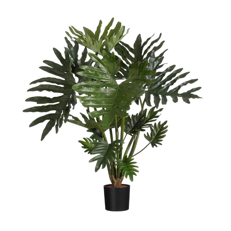 Artificial Philodendron Selloum Plant in Pot - Green