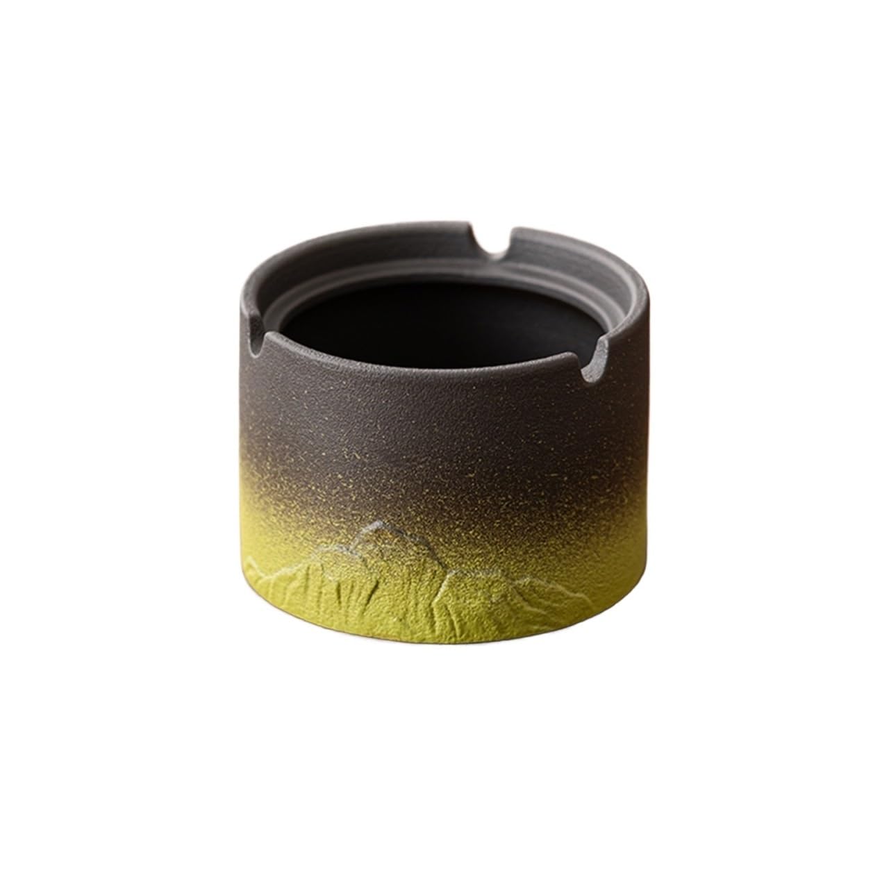 Practical ashtray Small Yellow Gradient Round Lidless Minimalist Ashtray for Home and Office Use with Pattern