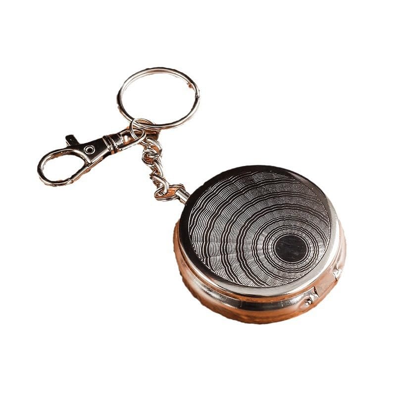 1Pcs Portable Stainless Steel Ashtray Mini Pocket for Tobacco Collector Lid Ash Catcher key chain