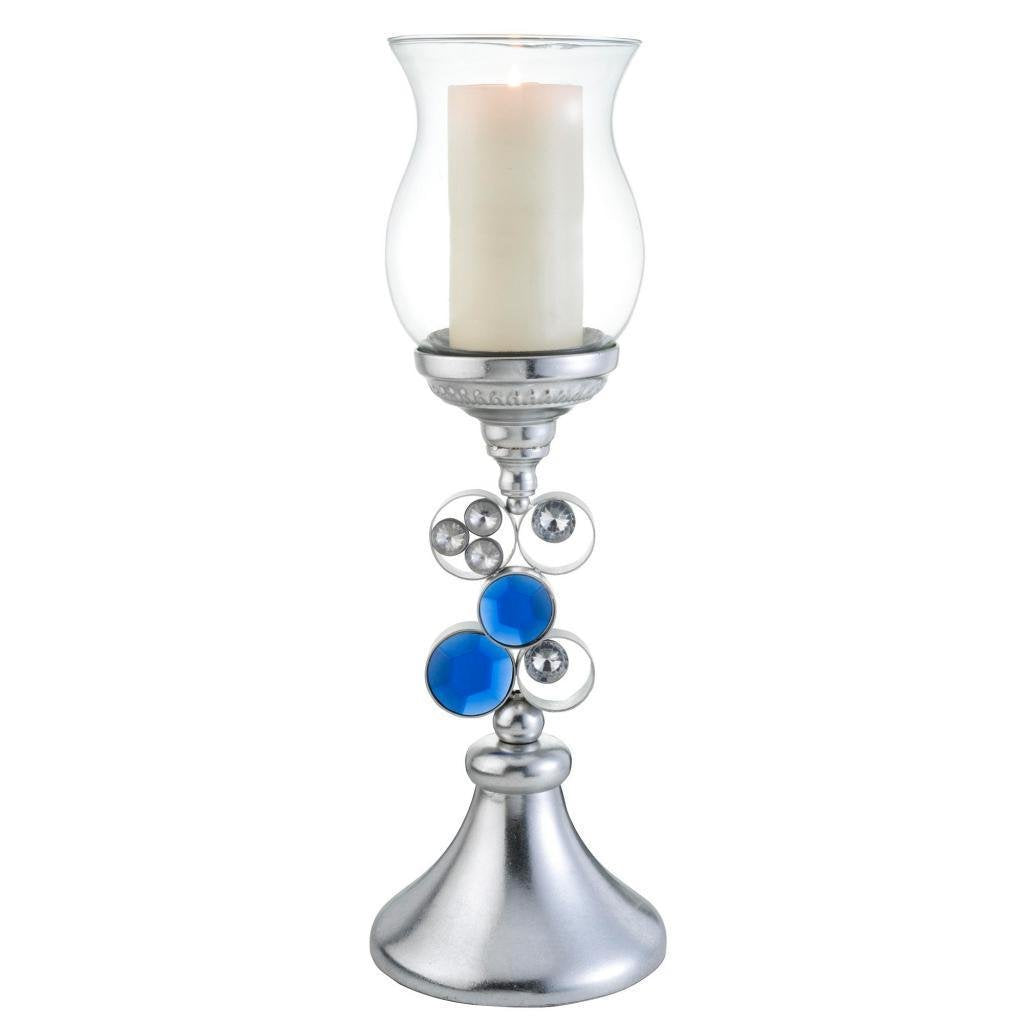 ORE International K-4259-C3 Just Dazzle Candleholder Without Candle, 20.5-Inch Height, Silver