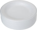 Disposable Round Foam Plates, White, 10 Inches, 100 Pieces
