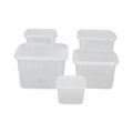 Royalford 5 Pack Clear Stackable Storage Plastic Tupperware Containers RF12189 Pantry Organizers and Storage,Perfect for Kitchen,Fridge,Cabinet,Closet,Food Containers with Lids Airtight Microwave Oven