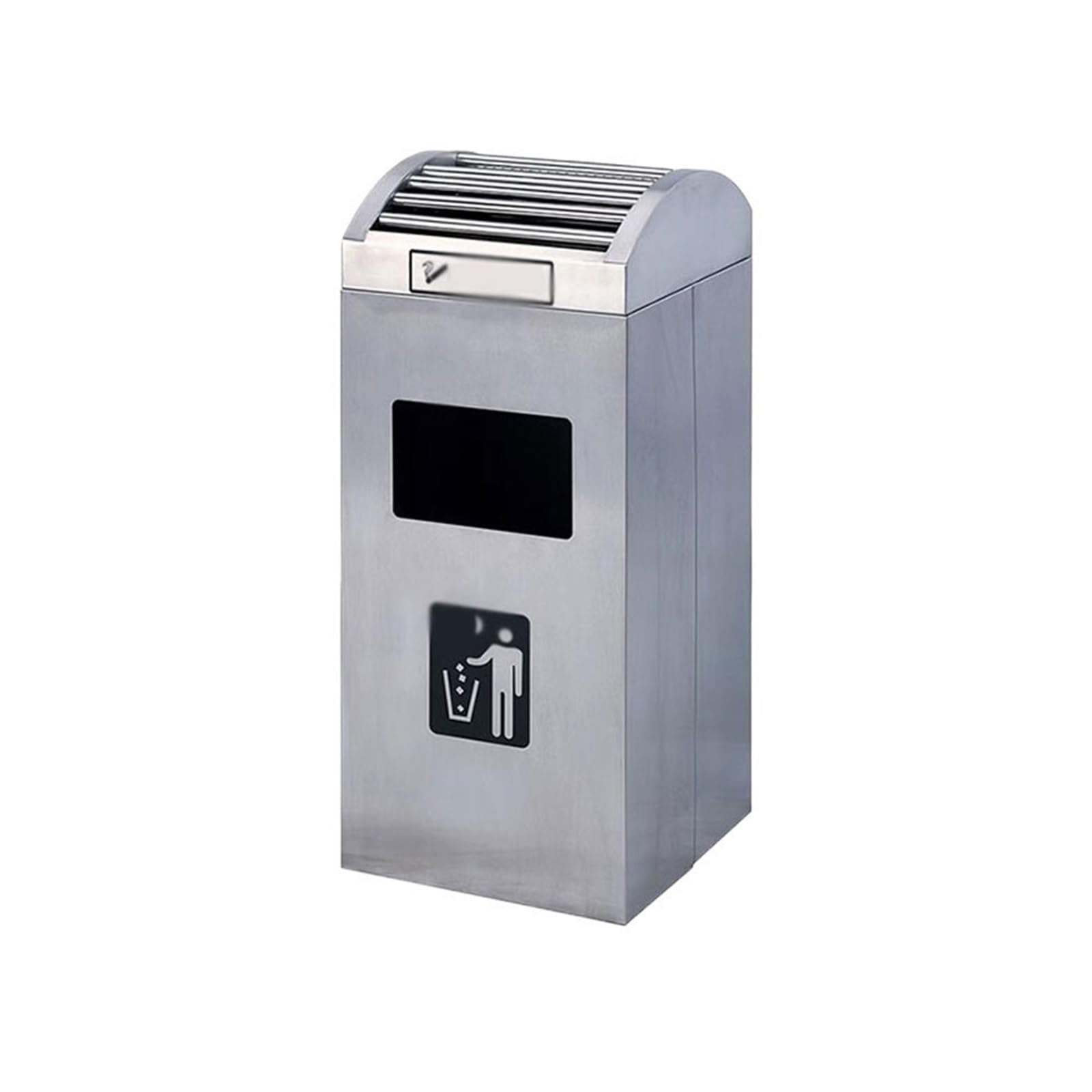 Standing Ashtray Indoor Outdoor Vertical Ash Column Smoking Area Stainless Steel Trash Can Patio