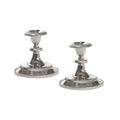 Ivy Lane Design Beaded Taper Candle Holders, Chrome-Plated, Set of 2