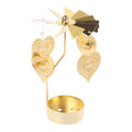 Candle Holder, Spinning Rotary Carousel Tea Light Stand Light Gift Wedding Decor - Love Heart