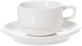 HB Porceletta 08-156 Porcelain Coffee, Tea Cup And Saucer, 80 Ml Capacity, Ivory