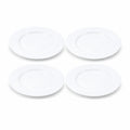 4Pcs White Ceramic Dessert Plate 19cm Elegant Round Plates for Cakes, Snacks & Desserts Microwave & Dishwasher Safe Tableware