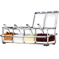 LOYUYU Luyy Seasoning Box, Seasoning Rack Spice Pots, Storage Container Condiment Jars, 4 Piece Clear Acrylic Cruet with Cover and Spoon Transparent