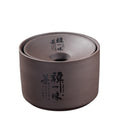 Practical ashtray Simple Purple Clay Ashtray Funnel Lid for Home Living Room Office Tea Table Prevents Flying Ash