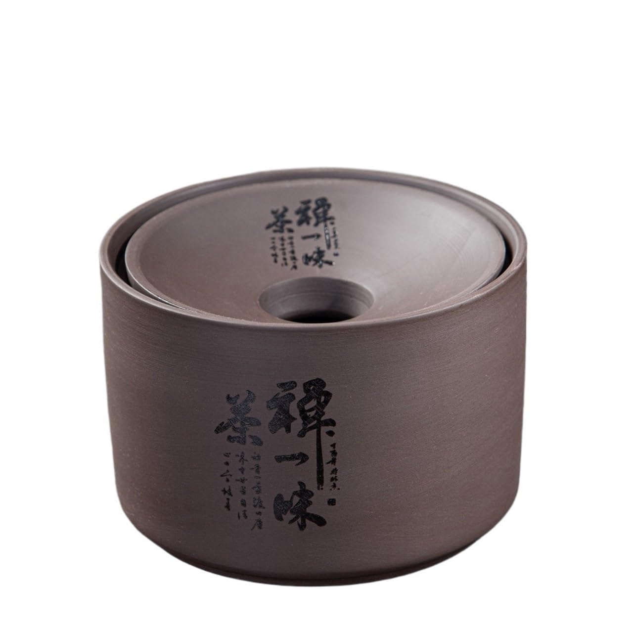Practical ashtray Simple Purple Clay Ashtray Funnel Lid for Home Living Room Office Tea Table Prevents Flying Ash