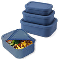 TERRIFI Hard-Shell Silicone Food Storage Containers Set of 3, Airtight 2300ml Bento Lunch Box With Lids, Freezer Containers for Lunch, Travel