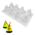 Xiao Hua Pear Shape Silicone Molds Cake Decorating Tools Bakeware French Dessert Mousse Cake Mold Baking Cupcake Silicone Mousse Mold - 8 Cavities (PEAR)