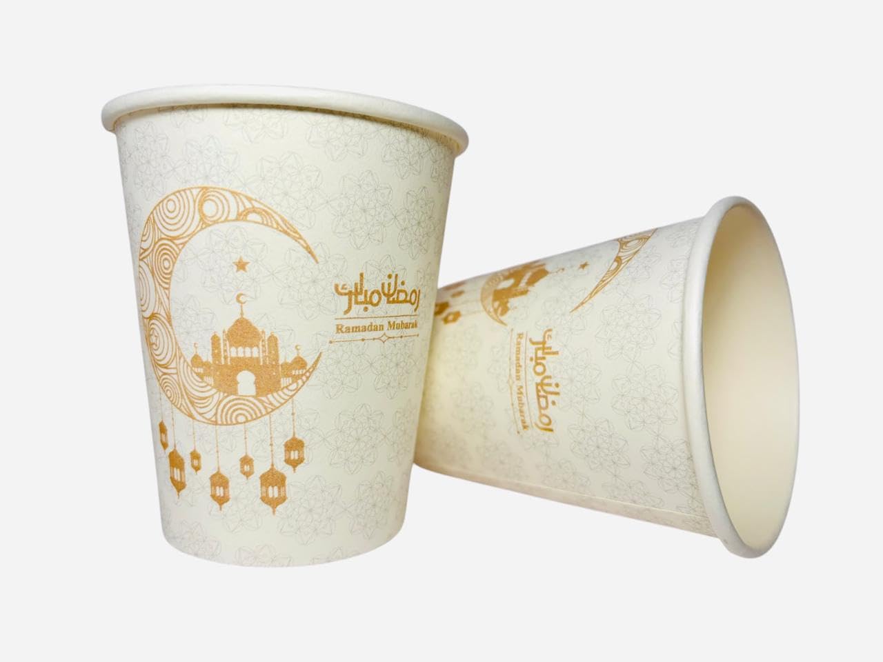 FAM 24pcs Cups For Iftar Party – Paper Cups Ramadan – EID Disposable Cups – Disposable Cups For Ramadan EID