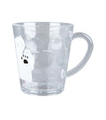 DAISO Polar Bear Print Mug | Clear Glass | 220 ml | Cute Animal Print Drink Cup for Home & Office
