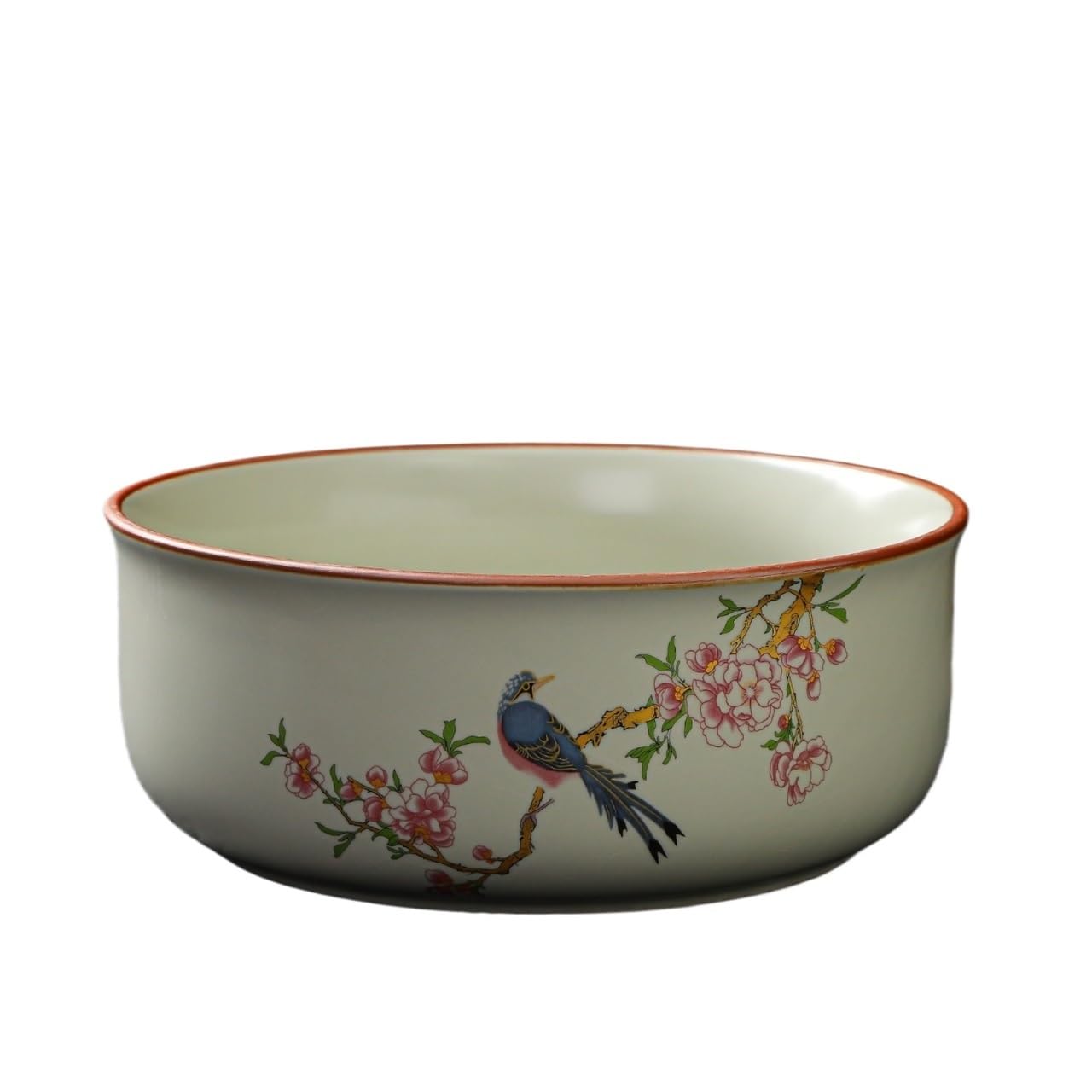Practical ashtray Large-capacity Round Ceramic Ashtray for Office Desktops Home Use and Living Room Ash Collection
