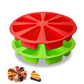 2 Pack Silicone Baking Molds, Triangle Cake Pan DIY/8 Cavity Silicone Scone Pan/Cakes Slices Mold/Pizza Baking Molds/Bread Mold molds for baking,for Kitchen Baking Tool