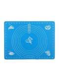 Kitchen Baking Tool Pastry Roll Mat Blue/White 38x28cm Silicone Baking Mat For Pastry Rolling With Measurements, Liner Heat Resistance Table Placemat Pad Pastry Board (81027)