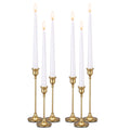 Gold Candle Holders Gold Candlestick Holder for Taper Candles - Set of 6 Candle Sticks Holders for Table Centerpiece, Wedding, Dinning, Party, Anniversary (Candles not Include)