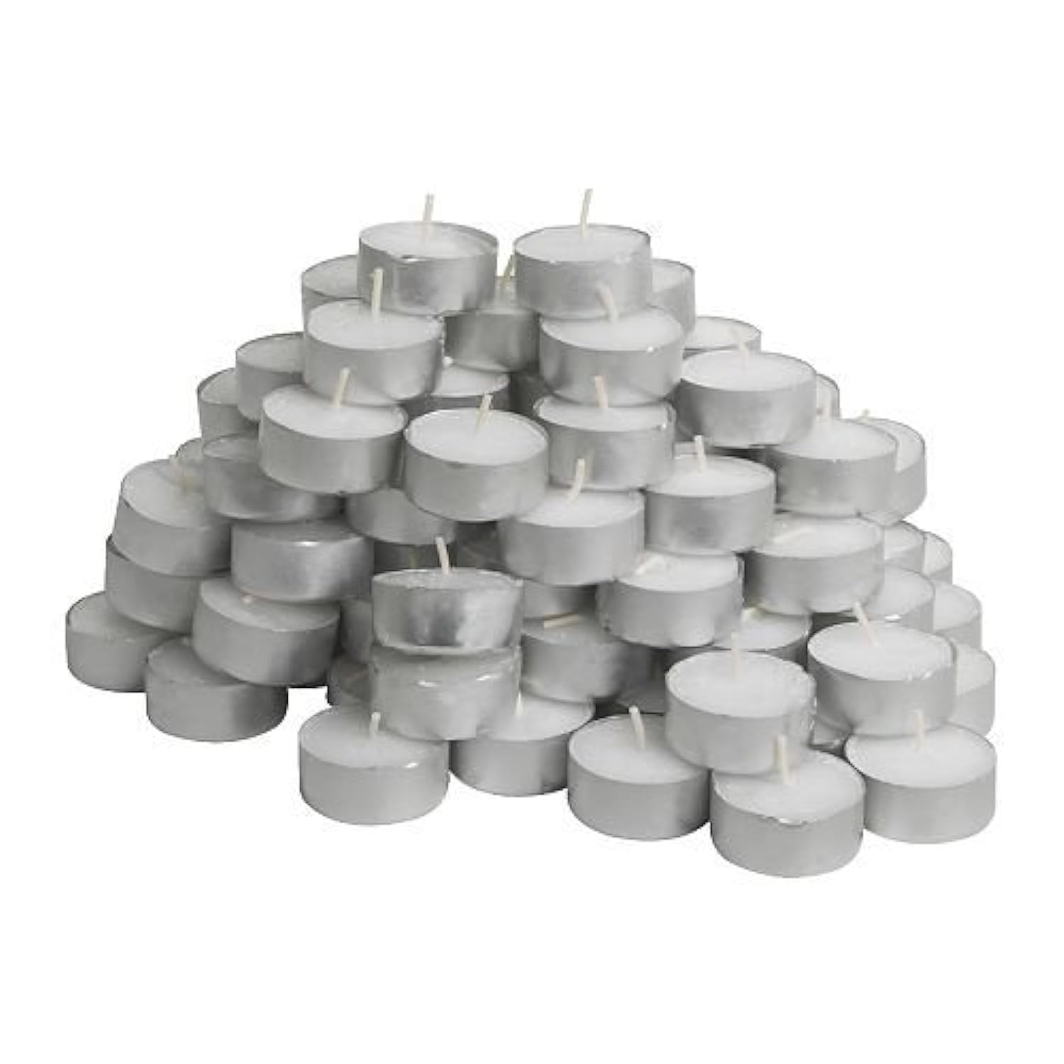 IKEA 2 X Glimma Unscented Tealights, White, 100 Count