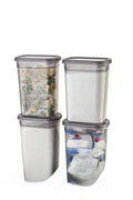4 pieces x 1.5 Litres Food Containers, Rice Bucket,Food Storage Bins with Lids,BPA Free Kitchen Storage Containers, Dry Food,Cat/Dog Food Storage Container, Detergent Storage Container
