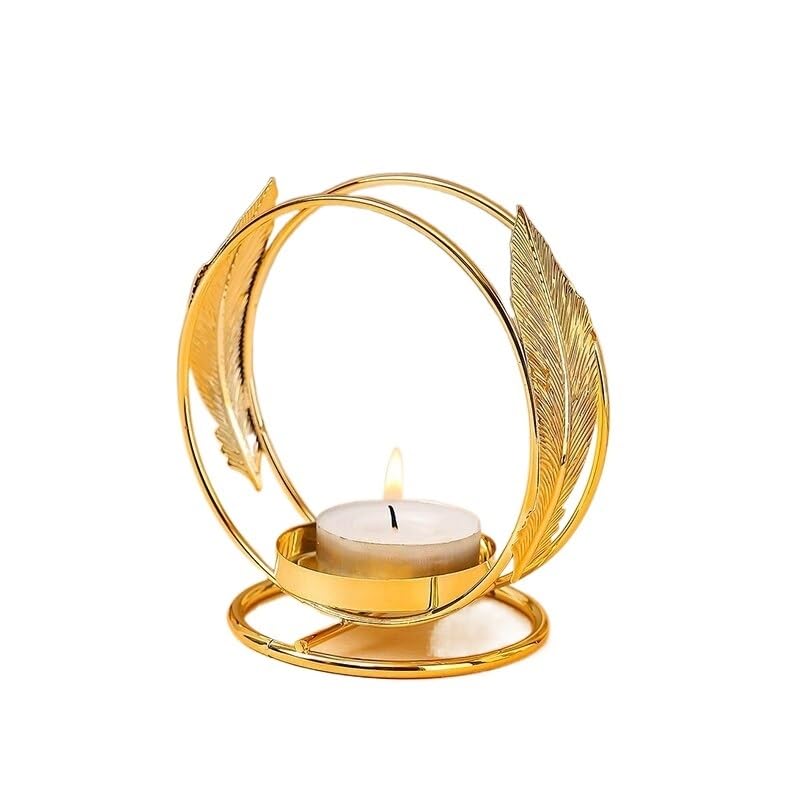 Candlestick Candle Holder Romantic Candlelight Dinner Accessories Creative Metal Candle Holders Western Dining Table Decorative for Home Candlesticks (Color : Type A, Size : 1PC_L)